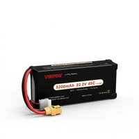 Baterai LiPo Lithium Ion Berkualitas Tinggi 5200mAh Densitas Energi Tinggi 6S/22.2V 14S/55.3V Paket Baterai Drone untuk Drone/RC/UAV