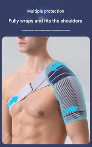 Attelle d'épaule respirante en tricot avec logo personnalisé, manchon de compression réglable, ceinture d'épaule pour la récupération des blessures sportives - Product Image 2