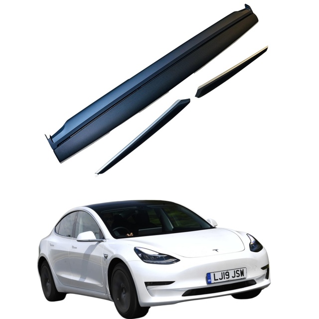 Real Carbon Fiber Interior Trim Kit for Tesla Model 3/Y Dashboard Cover Door Panel Center Console Decor Accessories Matte Finish