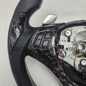Volant de direction de voiture en cuir et fibre de carbone forgée avec LED, modèle M Sport, populaire pour la vente en gros, compatible BMW E90 E91 E92 E93 Série 3 - Product Image 3