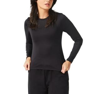 T-shirts pour femmes à manches longues, respirants, grande taille, écologiques, 100% nylon, séchage rapide, pour le yoga et l'entraînement, avec logo personnalisé en gros - Product Image 3