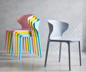 Moderno contemporaneo impilabile in plastica colorata sedia da pranzo per soggiorno ristorante Bar bagno parco casa Bar - Product Image 2