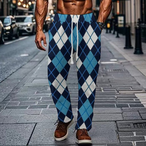 Pantalons de survêtement décontractés taille moyenne pour hommes Ventes d'usine Pyjamas de Noël imprimés sur demande Pantalons extensibles à imprimé numérique - Product Image 5