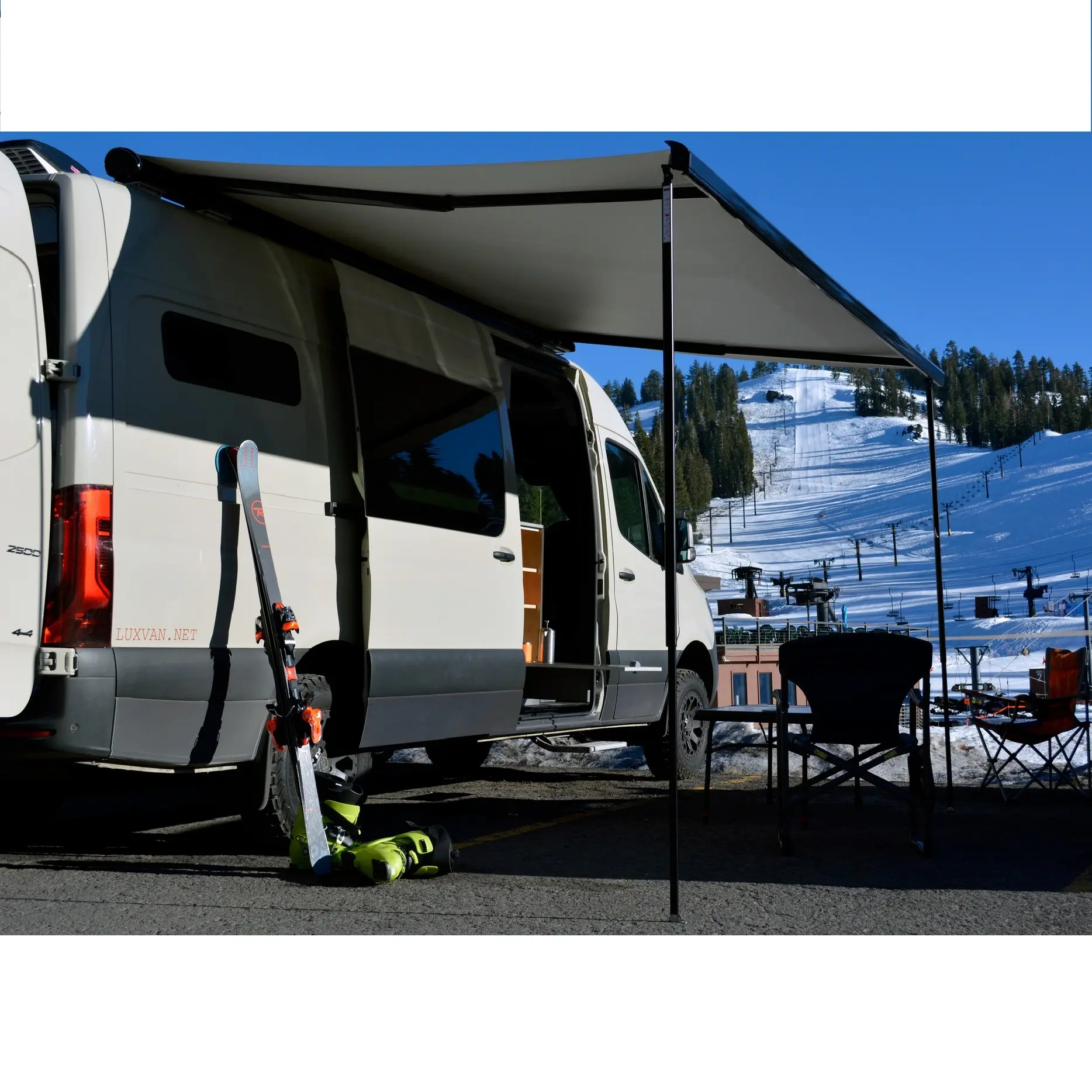 Pasokan pabrik tenda motor dipasang di atap tenda RV tenda Cassette Camper Van atap kerai tenda untuk Sprinter