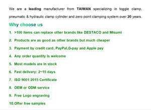 Morsetto a Leva Orizzontale HS-225-DSM Zincato per Falegnameria con Montaggio Laterale - Product Image 5