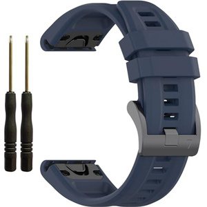 <span class=keywords><strong>Bracelet</strong></span> QuickFit pour Garmin <span class=keywords><strong>Fenix</strong></span> 7X 7 7S 6 6X Pro Smartwatch <span class=keywords><strong>Fenix</strong></span> 5X 5 S <span class=keywords><strong>Plus</strong></span> 3HR 945 935 <span class=keywords><strong>Bracelet</strong></span> en Silicone solaire saphir - Product Image 4