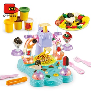 การสร้างแบบจำลองการศึกษาที่มีสีสัน DIY <span class=keywords><strong>แป้ง</strong></span>เล่นของเล่นเครื่องทำไอศครีมของเล่นที่มีเพลงและแสง - Product Image 5