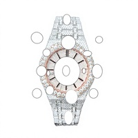 Montre mécanique de luxe pour homme, style antique, sertie de moissanite VVS, analogique, en acier inoxydable, verre, fournisseur indien direct, NYC DIAMOND EMPIRE