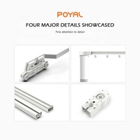 POYAL Prix d'usine Smart Home Office Rail de rideau d'épissage en aluminium et accessoires Moteur de rideau motorisé