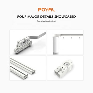 Poyal Nhà Máy Giá nhà thông minh văn phòng nhôm nối Rèm theo dõi và phụ kiện cơ giới rèm động cơ - Product Image 2