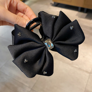 Pince à cheveux créative et populaire, design nœud noir, simple, luxe léger, tendance pour femme, vente en gros d'accessoires pour cheveux - Product Image 4