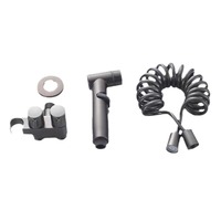 Válvula de ángulo de doble manija BFH de tres vías cromada 1/2 moderna, accesorio de grifo de parada multifuncional para baño de latón
