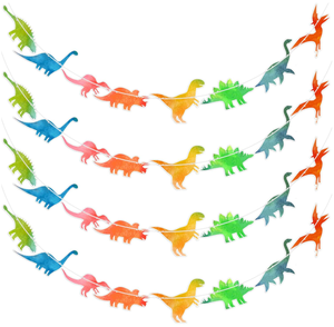 Banderoles et drapeaux en papier sur le thème des dinosaures, guirlandes, ornements pour bébé garçon ou fille, 1er, 2e, 3e, 4e <span class=keywords><strong>anniversaire</strong></span>, fournitures pour fête de jeu - Product Image 1