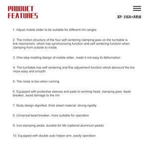 Attrezzatura per il cambio del raccordo smontagomme per smontagomme per <span class=keywords><strong>auto</strong></span> utilizzato nel negozio di pneumatici per <span class=keywords><strong>auto</strong></span> attrezzatura per officina automatica - Product Image 4