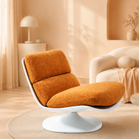Fauteuils de salon rotatifs confortables et personnalisés pour la maison de luxe, mobilier de loisirs, fauteuil inclinable moderne orange