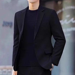 Chaqueta de traje informal estilo coreano, holgada, larga, de una sola pieza, para primavera y otoño, ropa formal de negocios, moda masculina - Product Image 3