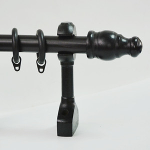 28MM Malaysia Wood <strong>Curtain</strong> <strong>Pole</strong> Finials Endcap Long Brackets Plastic <strong>Eyelet</strong> Rings Set <strong>Curtain</strong> Rod Set Wood Rod Rail Kayu Langsir - Product Image 3