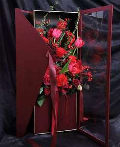 Wholesale Long <b>square</b> Flower <b>Box</b> Valentine Floral <b>Gift</b> Packaging Boxes for Flower - Product Image 5
