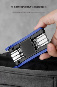 Kit d'outils de réparation de vélo, outil de réparation de pneus hexagonaux internes, patchs de réparation de pneus, outil multifonctionnel mini pliable, levier de pneu - Product Image 4