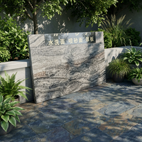TY Shandong Granit Gris Blanc Naturel Écologique Moderne, Petite Dalle Brossée, Solution Complète pour Plans de Travail de Cuisine de Villa et de Parc