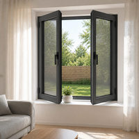 Fenêtre à battant à ouverture vers l'intérieur, en aluminium à rupture de pont thermique, double vitrage, avec moustiquaire, sur mesure, directement de l'usine