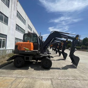 Excavadora de Ruedas Usada DOOSAN 60W DX60W, Mini Excavadora Anfibia de 6 Toneladas en Venta en Buenas Condiciones - Product Image 2