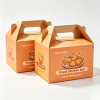 Emballage alimentaire biodégradable personnalisé avec logo, laminé et gaufré, pour frites, poulet frit, nuggets et chewing-gum à emporter