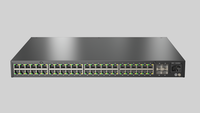 Rafa Monte Edilebilir 48 Portlu Gigabit PoE+ ile 4 10G SFP+ Uplink'li, Yönetilebilir, Dante/AES67 Ağ AV Üzerinden IP Switch (AV Over IP Switch) için