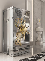 Style italien lumière luxe haut de gamme en acier inoxydable antivol coffre-fort créatif Designer Villa Mansion Art mot de