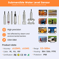 Moray ME401 Series High Acccuracy 4-20mA RS485 316L Level Measuring Instruments Water Level Transmitter Tank Level Sensor