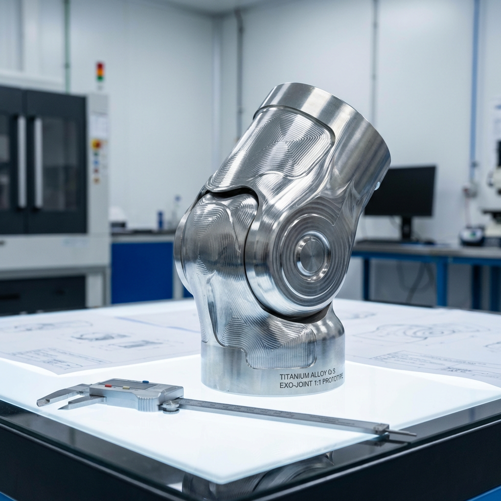 Titanium Alloy Exoskeleton Joint CNC Machined TC4 Mechanical Part Medical Rehabilitation Component