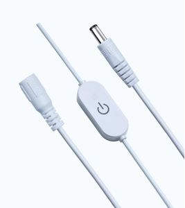 웨이브링크 <span class=keywords><strong>USB</strong></span> 2.0 남성형에서 DC 5.521 전원 충전 스위치 케이블 LED 호환 터치 스위치 PVC 재킷 및 브레이드 쉴딩 포함 - Product Image 5