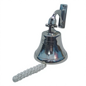 Campana de barco de latón de calidad Superior montada en la pared y la puerta Campanas Titanic de tendencia Campanas de plata de latón con acabado de níquel para Decoración - Product Image 1