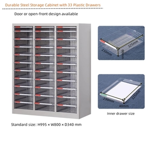 Organizador de Componentes Electrónicos, Caja de Almacenamiento de Metal para Piezas de Repuesto, Cajonera de Oficina, Archivador Transparente - Product Image 4