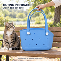 Sac de transport pour animaux de compagnie en EVA, style ouvert, sac à main léger et lavable pour petits chiens et chats, plage, voyage RJ25090