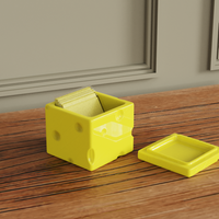 Vente en gros Récipient hermétique personnalisé sans danger pour les aliments Pot de rangement en céramique en forme de fromage fantaisie avec couvercle pour la cuisine ou le garde-manger