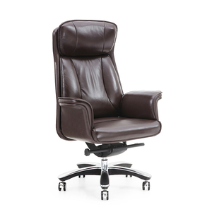 Poltrone Direzionali Moderne in Pelle con Braccioli Imbottiti, Design Ergonomico, Altezza Regolabile, Base Girevole per Ufficio e Laboratorio - Product Image 1