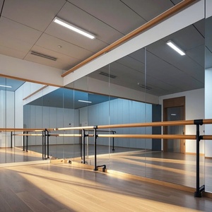Unbreakable 1.8mm 6mm Tinted <b>Silver</b> Light Grey Black Decorative Gym Dance Studio Floor <b>Mirror</b> Wholesale Long Black Colored Glass - Product Image 6