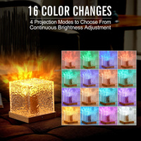 Projecteur d'ondes océaniques et d'aurores boréales 16 couleurs, lampe à ondes progressives, veilleuse avec télécommande pour bar et chambre