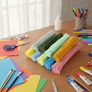 Limpiapipas de 8 mm de Alta Calidad al por Mayor para Manualidades, Tallos de Chenilla, Manualidades Hechas a Mano, Juguetes Educativos de Chenilla - Product Image 1