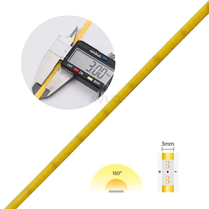 CE ROHS Mini 3mm Cob LED tira de luz Flexible DC 12V cuerpo de aluminio y PVC con 3000K 4000K 6500K colores 3mm 5mm 4,5mm 8mm opciones - Product Image 4