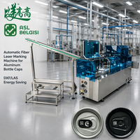 Système de marquage laser à fibre intégré pour bouchons en aluminium, machine de gravure automatique de bouchons de bouteilles DXF/LAS, économie d'énergie