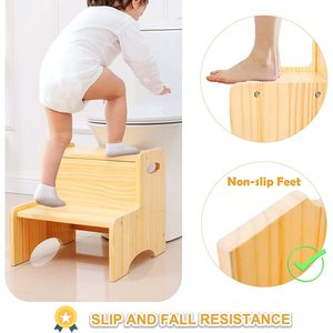Passing On <b>The</b> <b>Kingdom</b> Wooden Step Stool 33x36.5x34cm For Kids Potty Training - Product Image 5