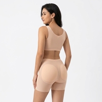 Culotte gainante pour femme avec rembourrage fessier, taille mi-haute, effet rehausseur de fesses, sous-vêtement push-up avec garnissage
