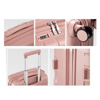 Ensemble de valises de voyage incassables à roulettes, résistantes aux chocs, avec sac de cabine moderne à roulettes, 3 pièces, en polyester PP 190D, fermeture éclair