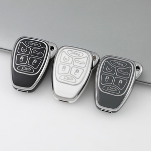 Étui de protection souple en TPU de qualité supérieure pour clé de voiture <span class=keywords><strong>Chrysler</strong></span> 300C YPSILON DODGE HORNET JEEP, avec porte-clés et accessoires - Product Image 6