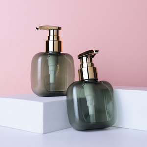 100ml bouteille de pompe dorée pour le lavage du visage bouteille de pompe de lotion de luxe verte en plastique carrée pour les soins de la peau - Product Image 1