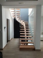 Fabricant d'usine escalier droit à quille incurvée pas cher