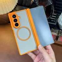 Étui pour Samsung Galaxy Z Fold 8, coque de téléphone effet peau pour Z Fold 8 7 avec charge magnétique sans fil, coque de téléphone portable