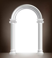 Colonne romaine en béton GRC de luxe de haute qualité, style européen, décoration de pilier, colonnes architecturales durables